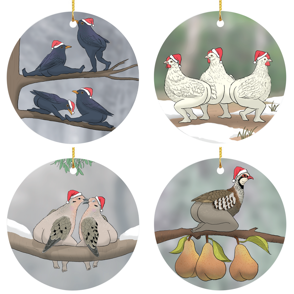 Holiday Ornament 4-Pack