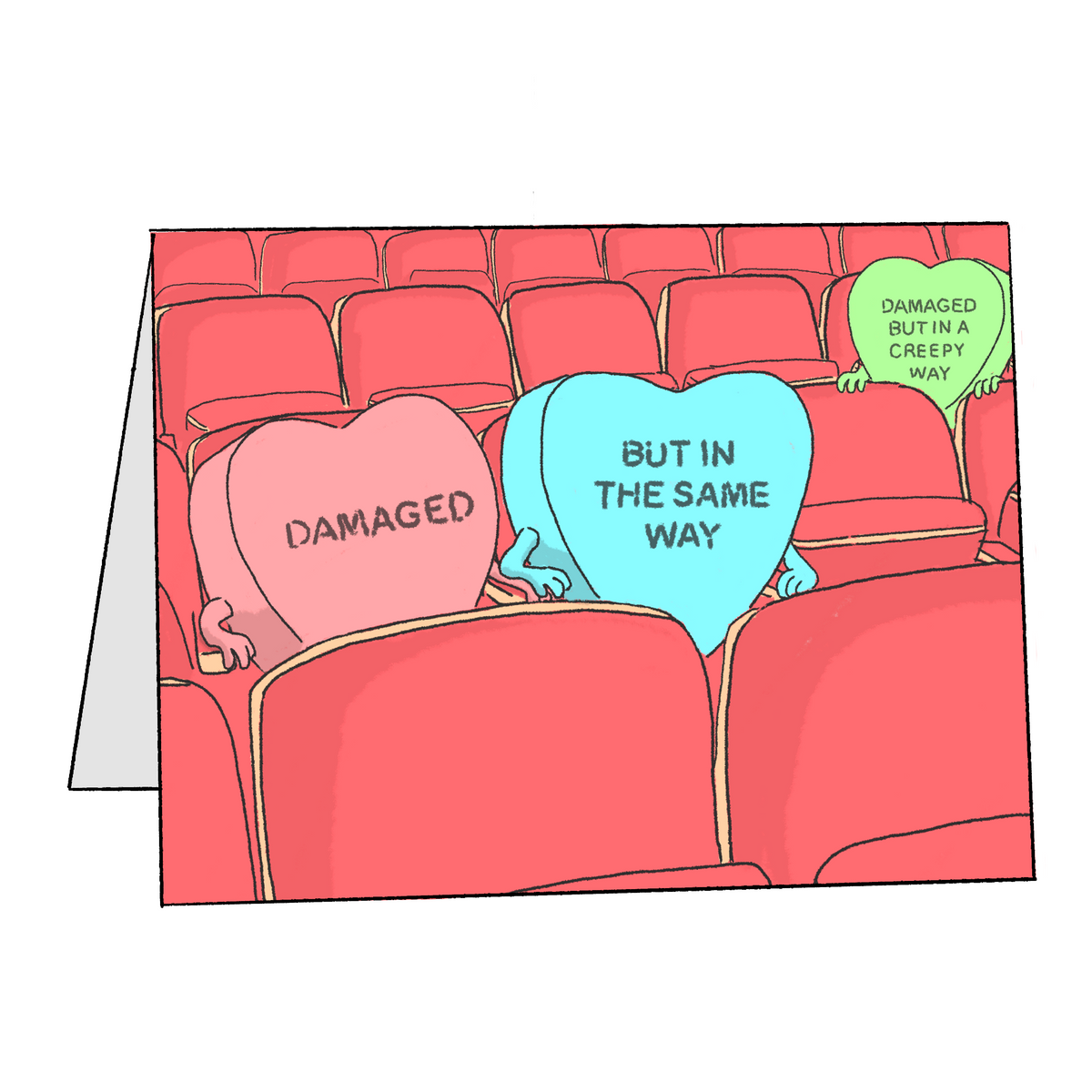 Candy Hearts Greeting Card Set