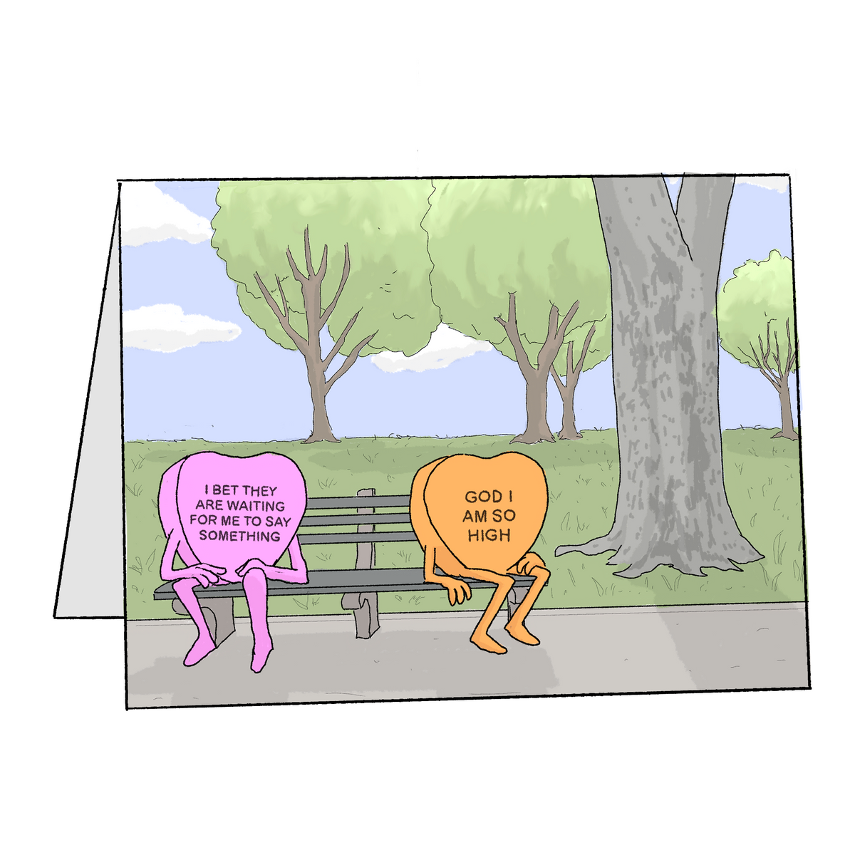 Candy Hearts Greeting Card Set